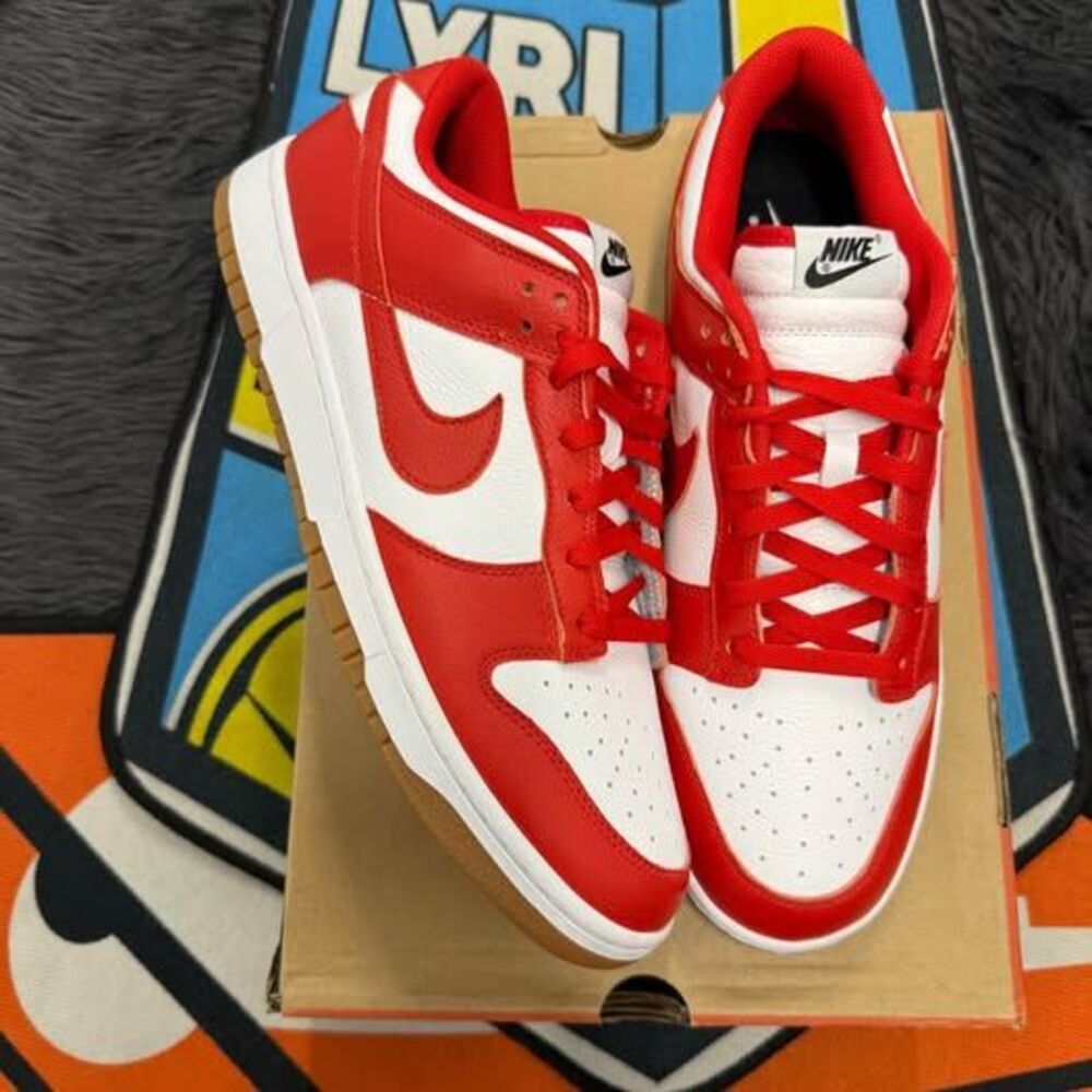 Custom Nike Dunk Low Red and White 13M